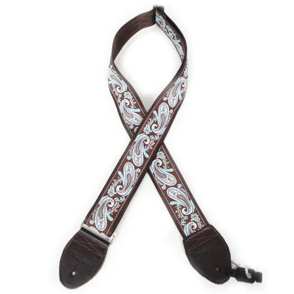 Souldier "Paisley" Pattern 2" Guitar Strap - Blue & Brown