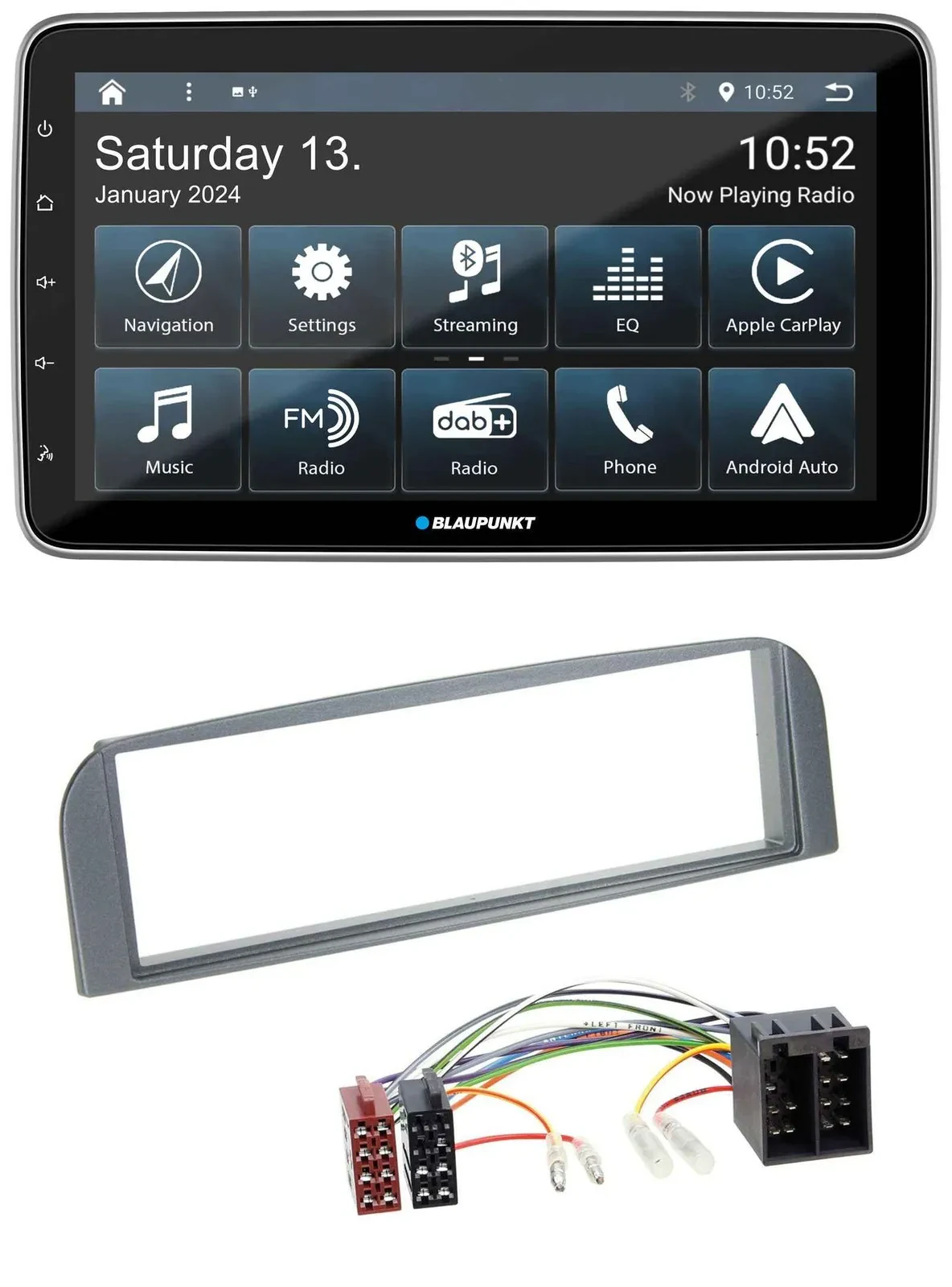 Blaupunkt USB DAB SD MP3 Bluetooth Autoradio für Alfa Romeo 147, GT - anthrazit
