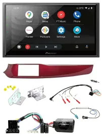 Автомагнитола для Alfa Giulietta (940) Pioneer 2DIN, DAB, Bluetooth, USB, красная