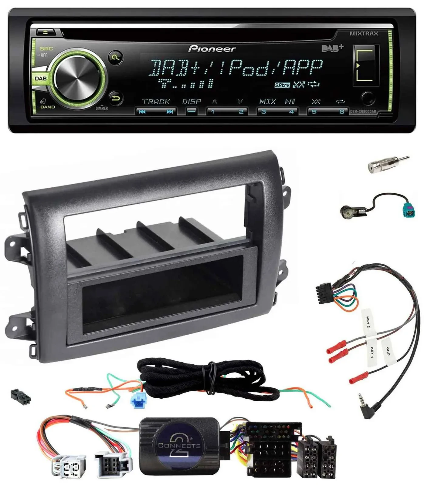 Pioneer DAB USB MP3 Lenkrad CD Autoradio für Fiat Ducato Serie 8 ab 2021