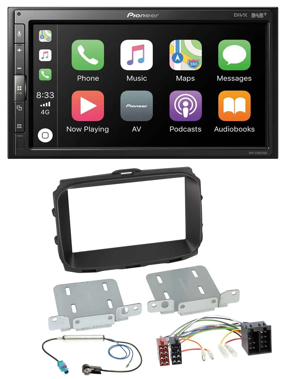 Автомагнитола Pioneer 2DIN USB MP3 DAB Bluetooth для Alfa Romeo Giulietta 2013–2021, ISO