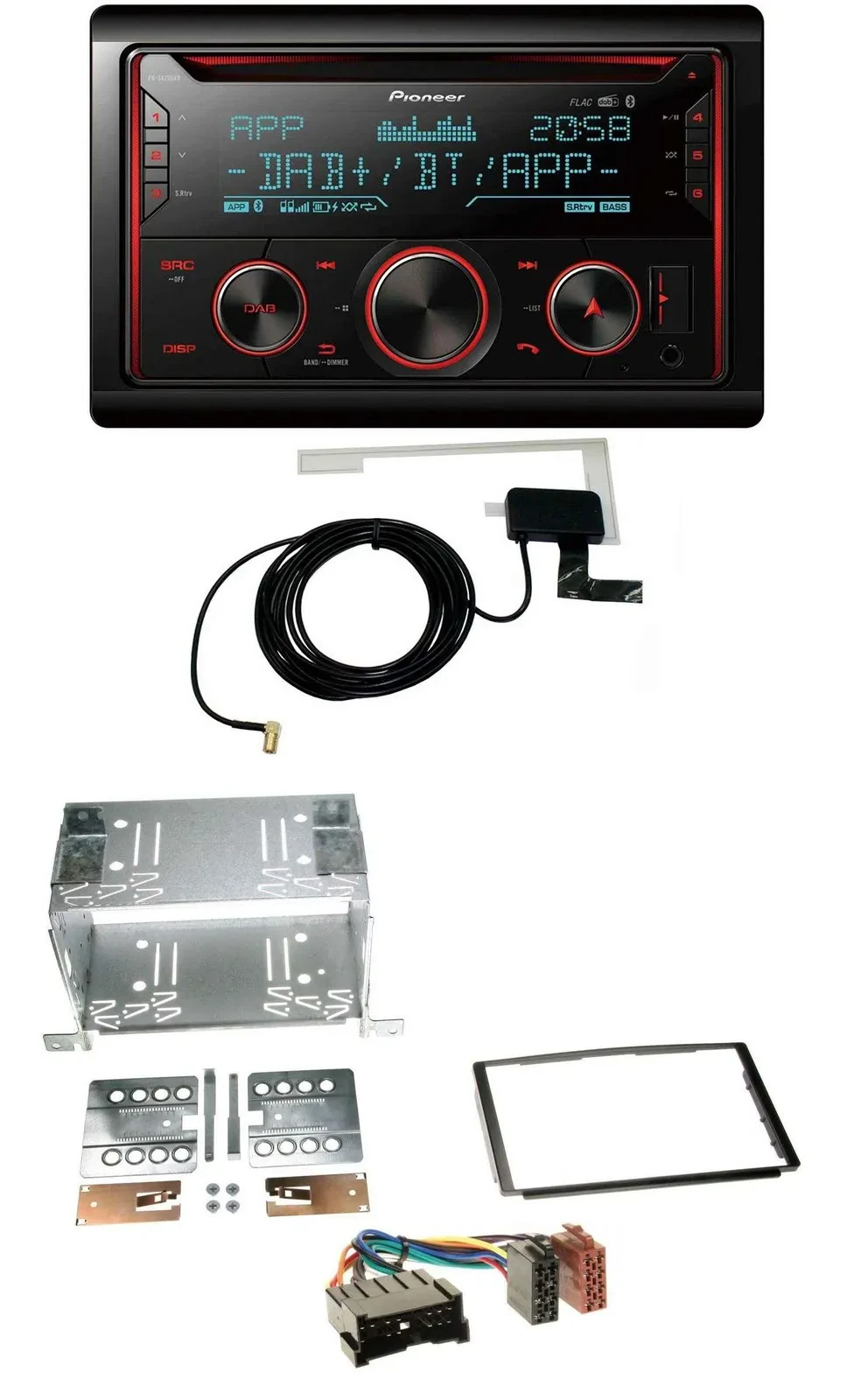 Pioneer 2DIN MP3 DAB USB CD Bluetooth Autoradio für Hyundai Santa Fe SM 04-06