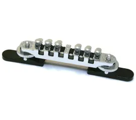 Genuine Gretsch SynchroSonic Adjustable Roller Guitar Bridge with Base - CHROME