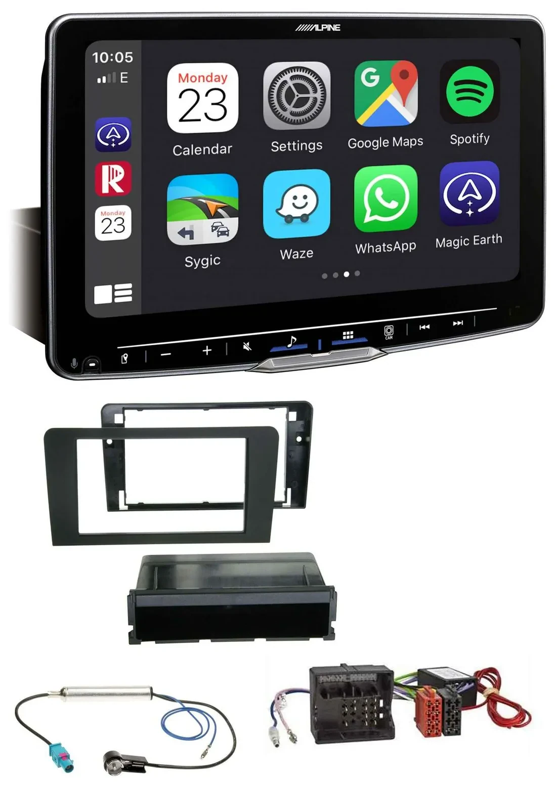 Alpine Bluetooth MP3 USB DAB Autoradio für Audi A3 8P 06-12 Symphony Aktivsystem