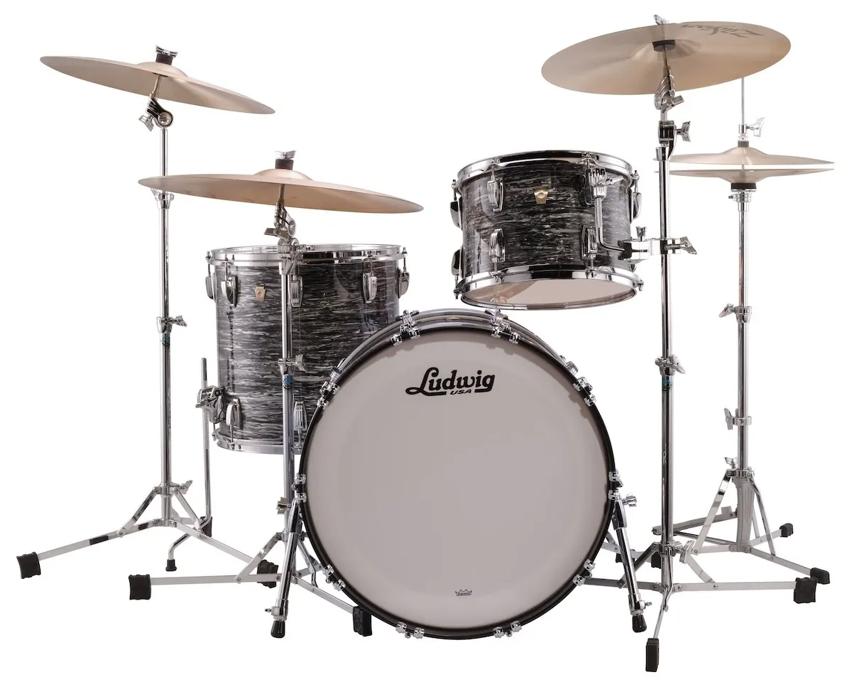 Б/У Акустическая ударная установка Ludwig Classic Maple Fab V 22"/16"/13", Black Oyster (набор, 3 шт.)