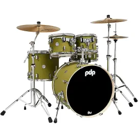 PDP by DW Concept Maple 5-Piece Shell Pack with Chrome Hardware Satin Olive