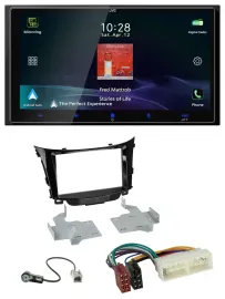 JVC USB Bluetooth 2DIN DAB MP3 Autoradio für Hyundai I30 (ab 2017)