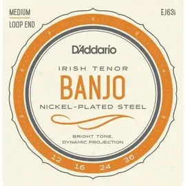 Струны для банджо Daddario EJ63i Irish Tenor Banjo Strings nickel wound