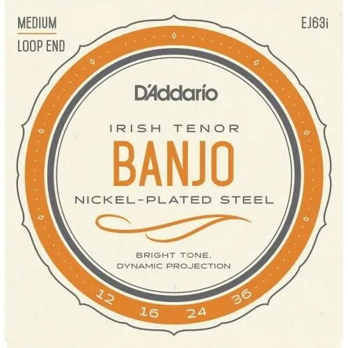 Струны для банджо Daddario EJ63i Irish Tenor Banjo Strings nickel wound