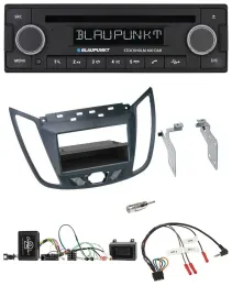 Blaupunkt Lenkrad Bluetooth DAB CD USB Autoradio für Ford C-Max Kuga dunkelgrau