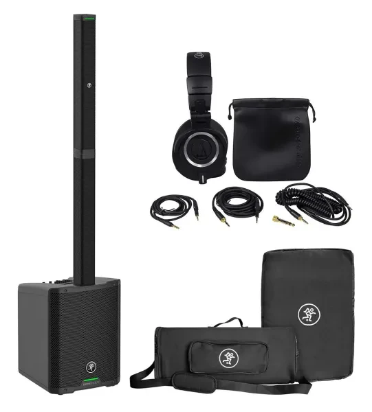 Mackie SRM-Flex 1300 Watt Line Array DJ Speaker PA System w/Sub+M50X Headphones