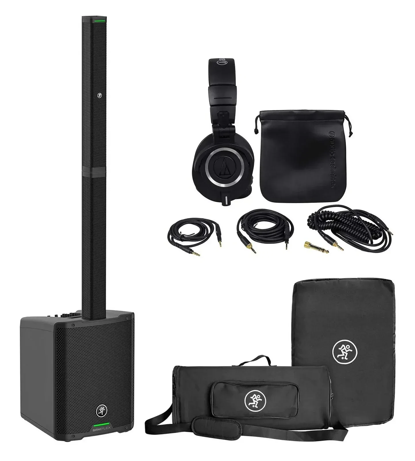 PA-система для DJ Mackie SRM-Flex 1300W с сабвуфером + ATH-M50X наушники (набор)