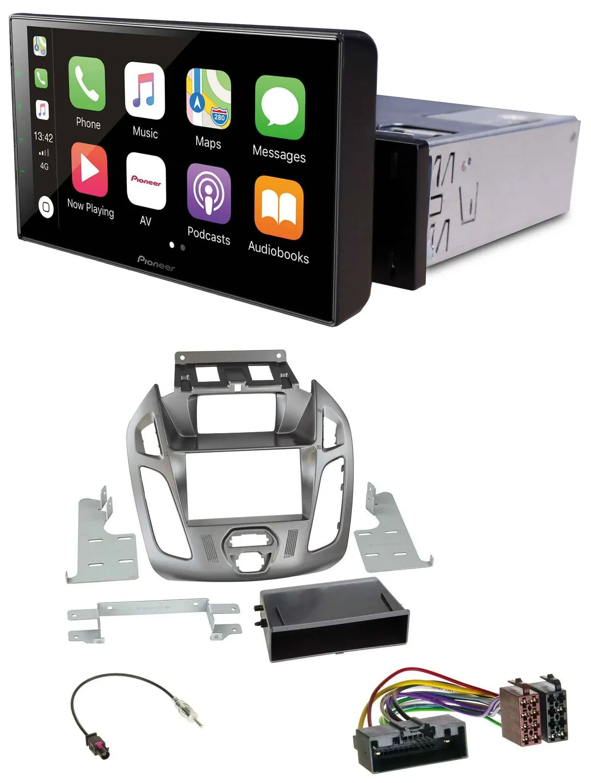 Pioneer Bluetooth MP3 DAB USB Autoradio für Ford Transit Connect mit Display 12-