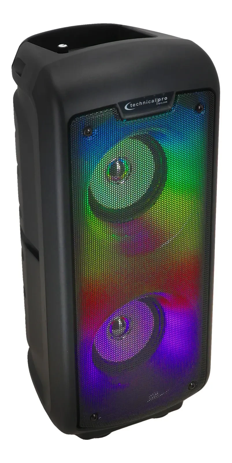Technical Pro PLIT2X4 Rechargeable Dual 4"' DJ Party Speaker w/ Bluetooth+Mic