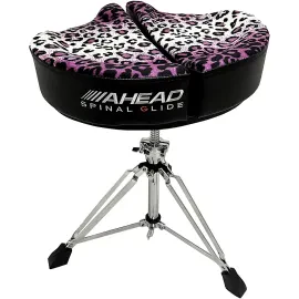 Ahead Spinal G 3-Legged Drum Throne in Leopard Print Purple