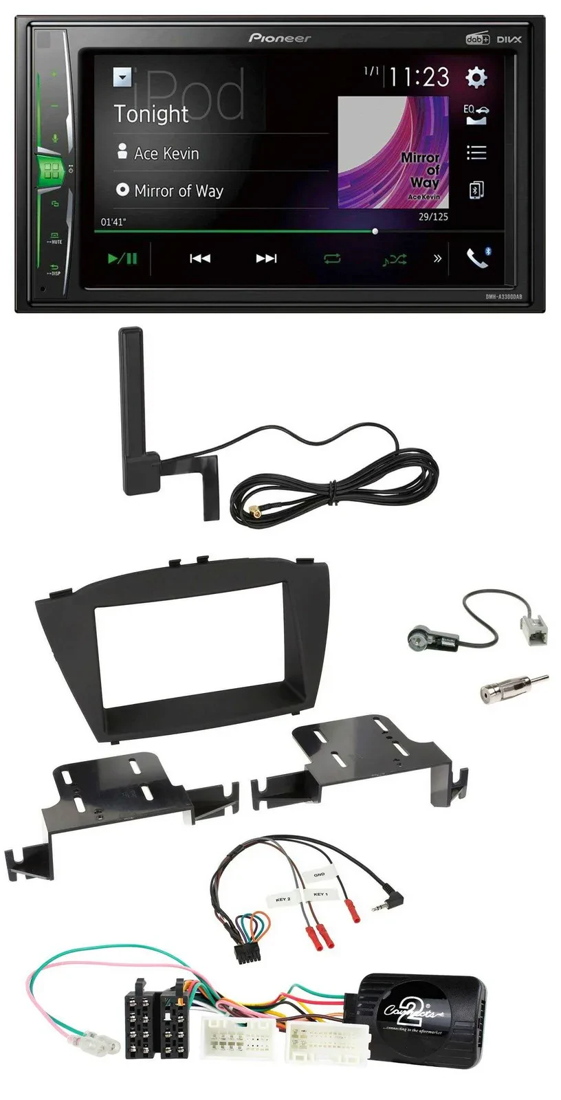 Автомагнитола Pioneer 2DIN DAB Bluetooth MP3 для Hyundai ix35 (с 2013 г.)