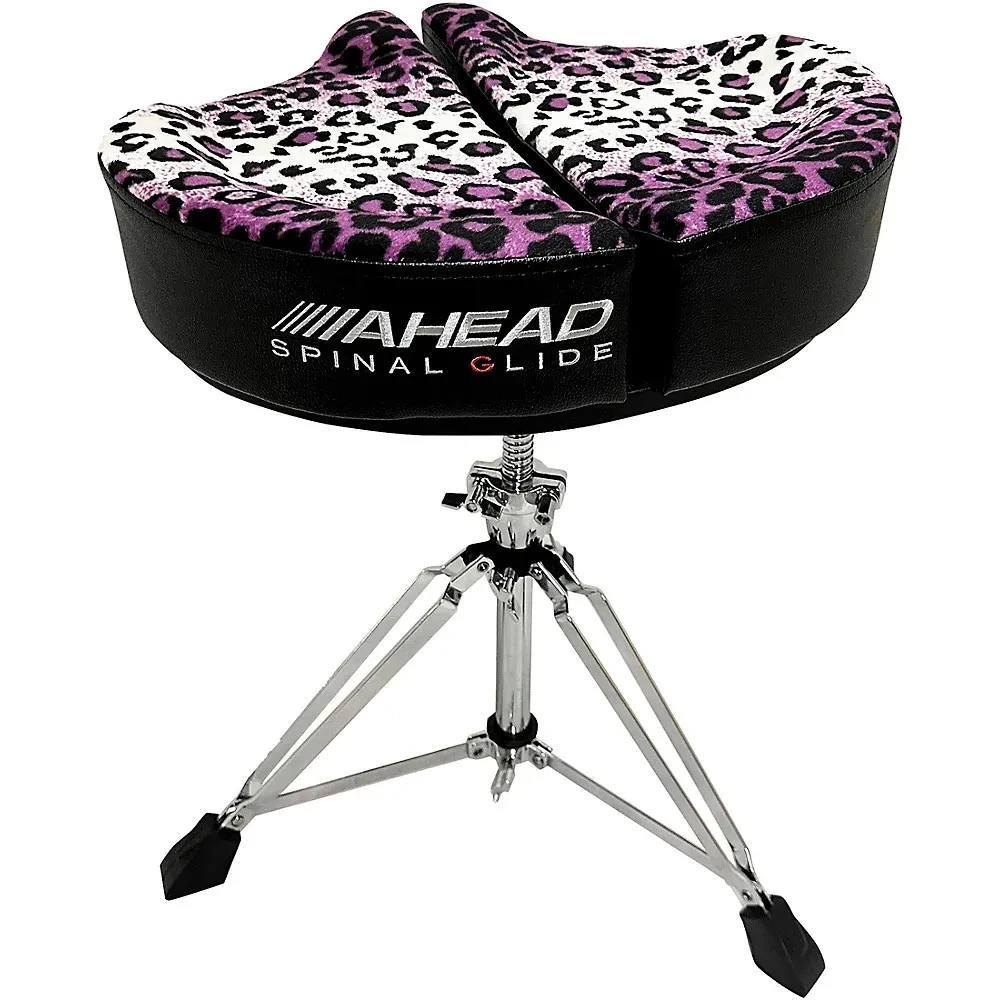 Ahead Spinal G 3-Legged Drum Throne in Leopard Print Purple