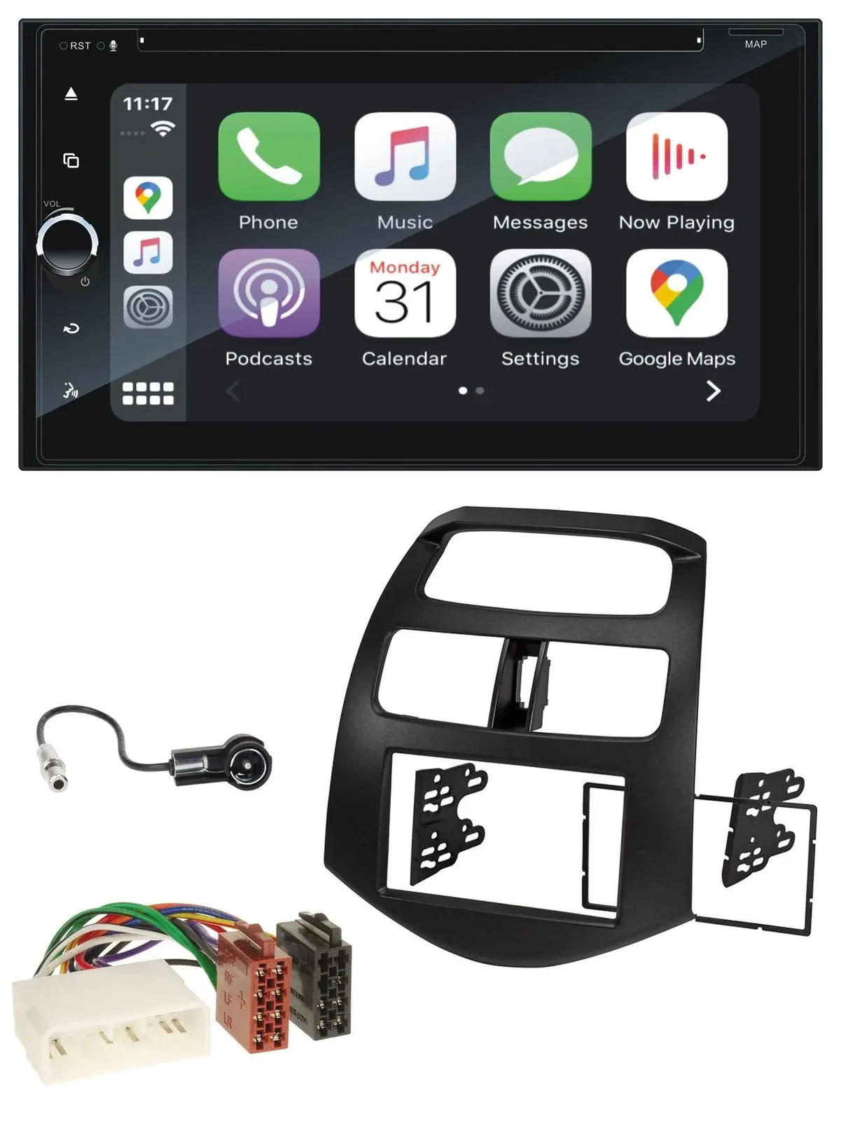 Автомагнитола для Chevrolet Spark Blaupunkt 2-DIN, Bluetooth, DAB, USB, DVD, MP3