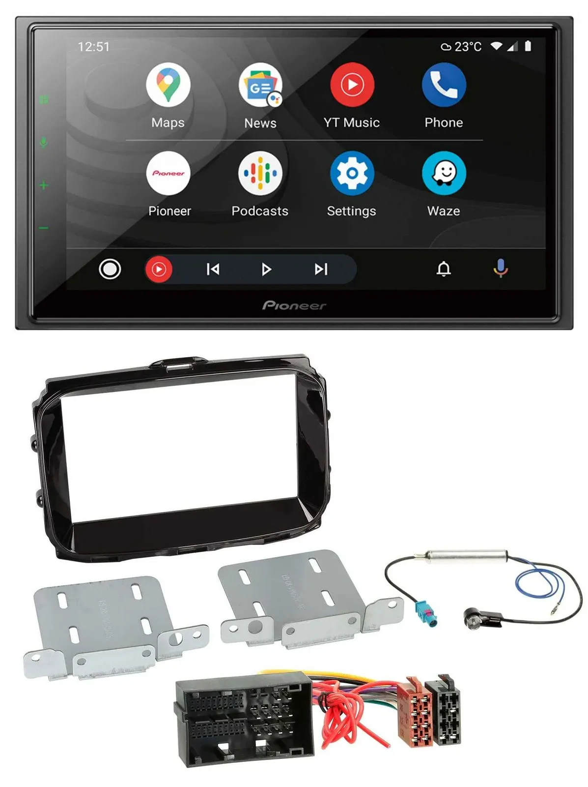 Pioneer USB 2DIN DAB MP3 Bluetooth Autoradio für Alfa Giulietta ab 13 940 Faceli