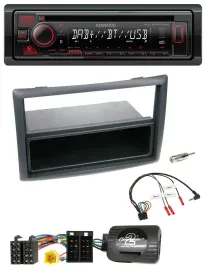 Kenwood Lenkrad CD USB Bluetooth DAB Autoradio für Renault Megane 2007-2008 schw