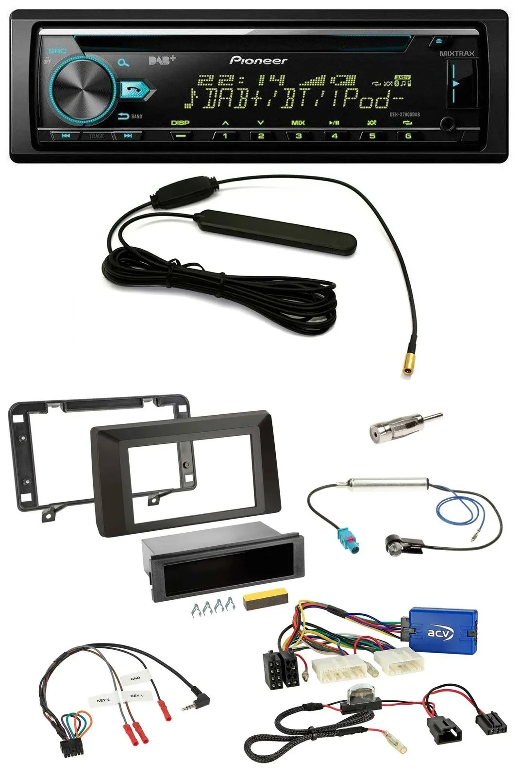 Автомагнитола для Dacia Duster (с 2021) Pioneer CD/MP3, DAB, USB, поддержка управления с руля