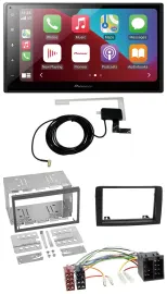 Автомагнитола Pioneer 2-DIN USB Bluetooth DAB MP3 для Fiat Idea (с 2005), черный