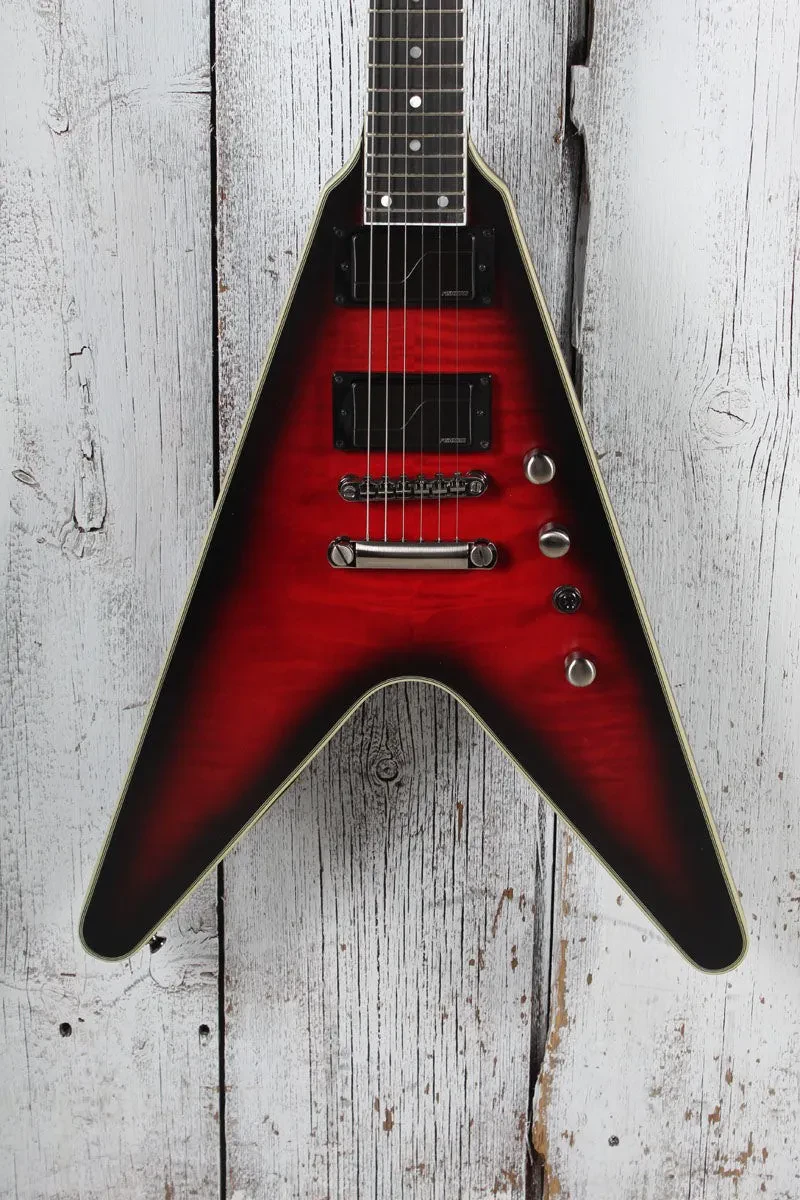 Epiphone Dave Mustaine Flying V Prophecy Electric Guitar Dark Red Burst with