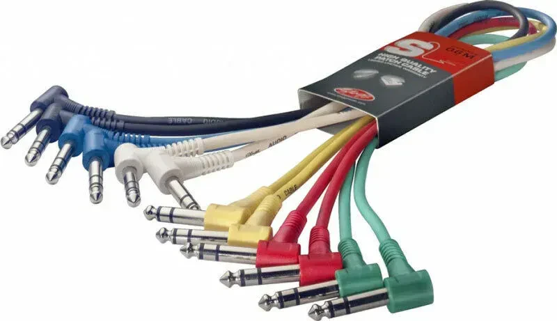 Коммутационный кабель Stagg SPC060LSE Multi Color 0.6 м (6 штук)