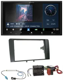 Kenwood Bluetooth 2DIN USB DAB MP3 Autoradio für Audi A3 8P 2003-2012 Aktivsyste