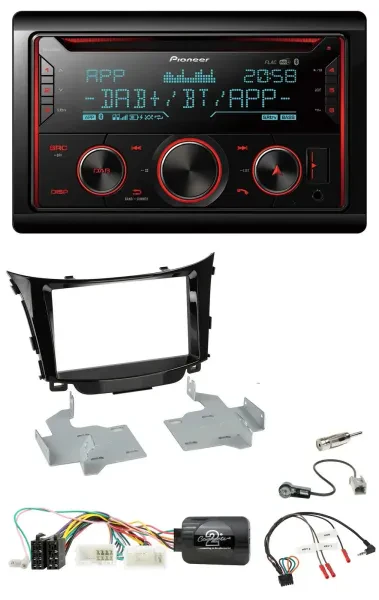 Pioneer 2DIN DAB Lenkrad Bluetooth USB CD Autoradio für Hyundai i30 2012-2017