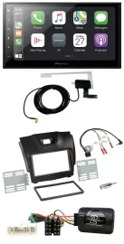 Pioneer USB Lenkrad 2DIN Bluetooth DAB Autoradio für Isuzu D-Max ab 12 dunkelgra