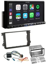 Автомагнитола Alpine 2 DIN DAB USB MP3 Bluetooth для VW Caddy/Golf 5/6/Jetta (с 2003)