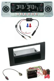 Dietz DAB USB MP3 Bluetooth Autoradio für Ford Focus Fiesta 04-08 schwarz