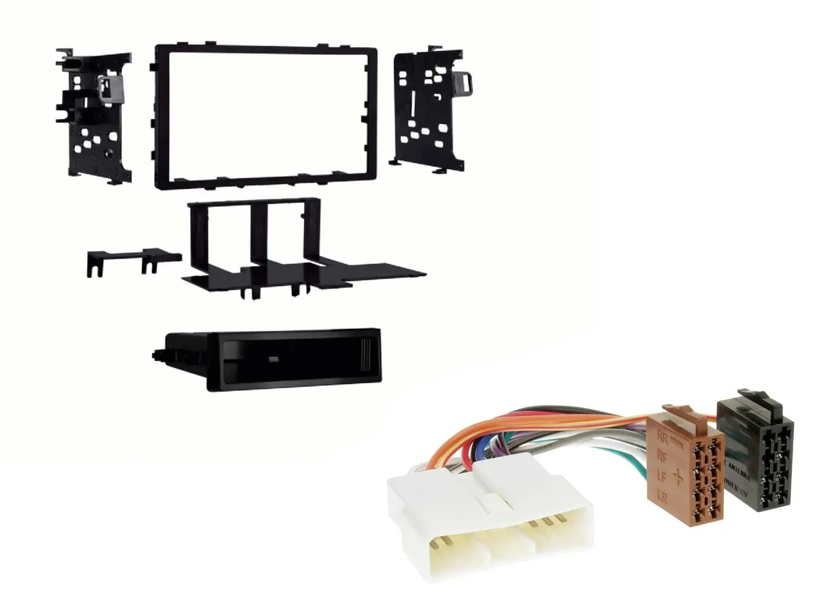 Einbauset DIN Autoradio für Honda Accord 1988-1998 schwarz