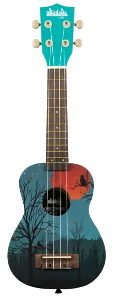 KALA Ukadelic UK-MOONRISE - Moonrise Soprano Ukulele, with Tote Bag