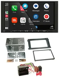 JBL USB 2DIN MP3 Bluetooth AUX Autoradio für Porsche Cayenne 2007-2010