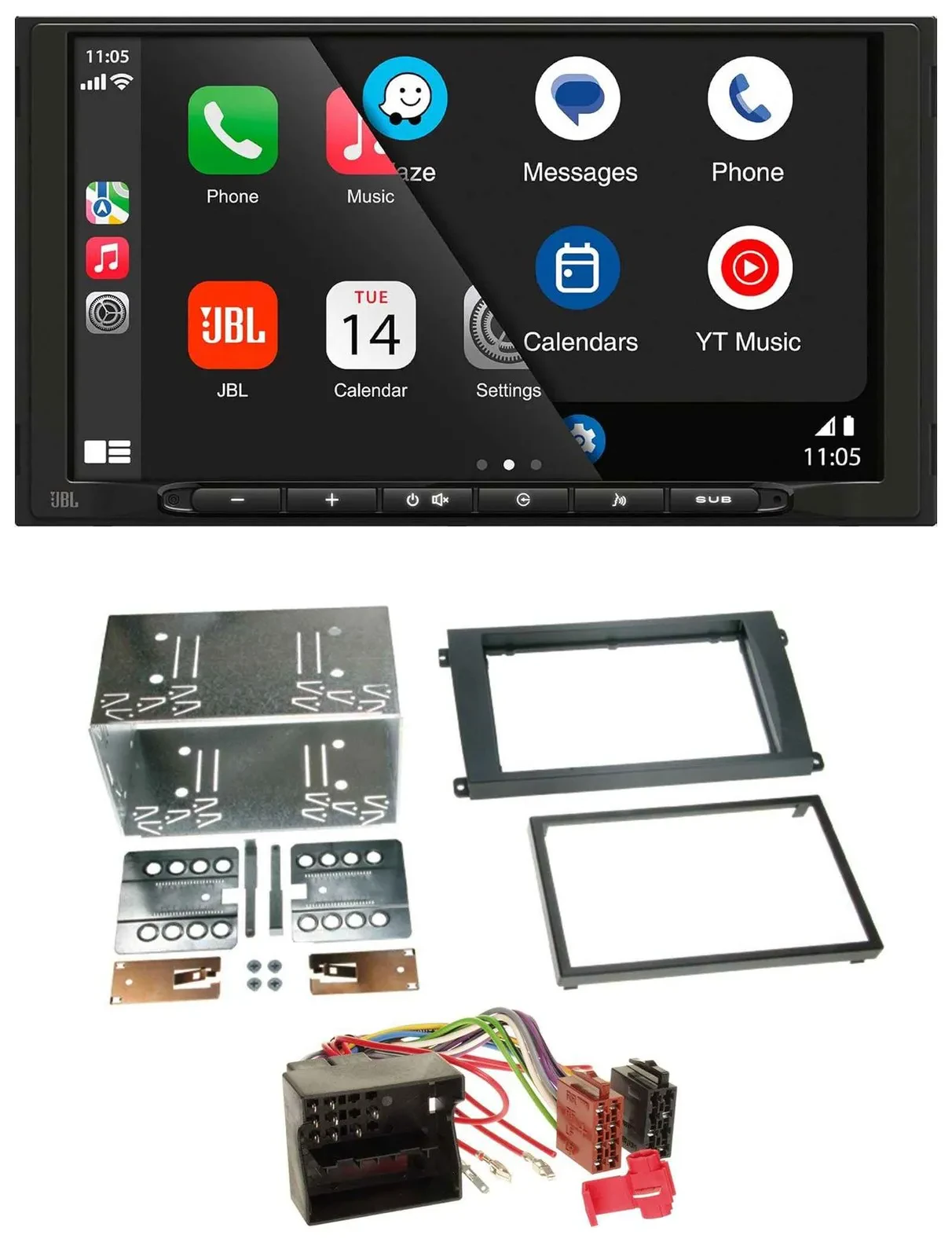JBL USB 2DIN MP3 Bluetooth AUX Autoradio für Porsche Cayenne 2007-2010