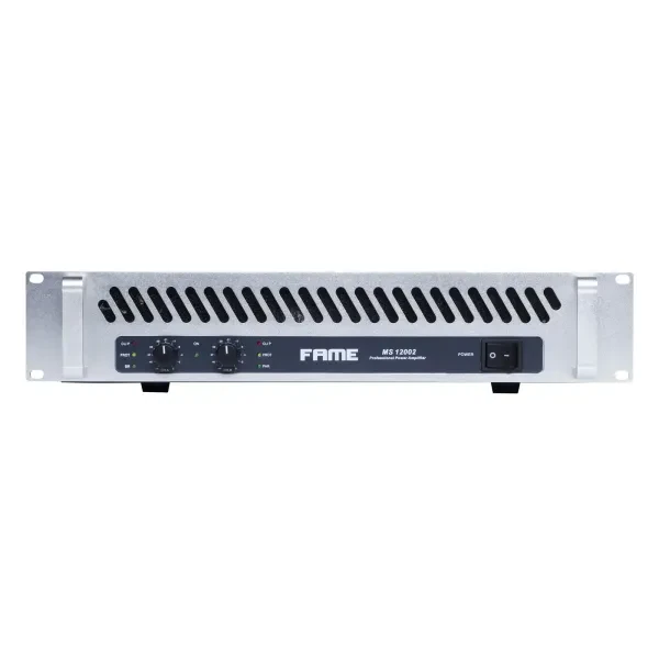 Audio MS 12002 2-Kanal Endstufe 2x 1120W 4 Ohm Lüfterkühlung Speaker Twist Class