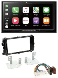 Pioneer 2DIN MP3 USB DAB DVD Bluetooth Autoradio für Toyota Auris (ab 2013)