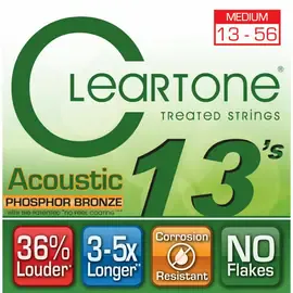 Струны для акустической гитары Cleartone Phosphor Bronze Medium 13-56