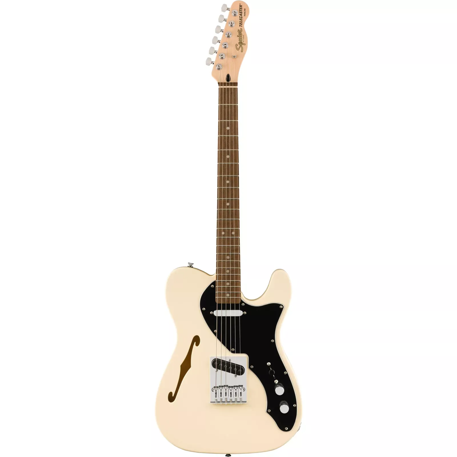 Squier by Fender Telecaster Thinline Affinity Series Olympic White SKIFMUSIC