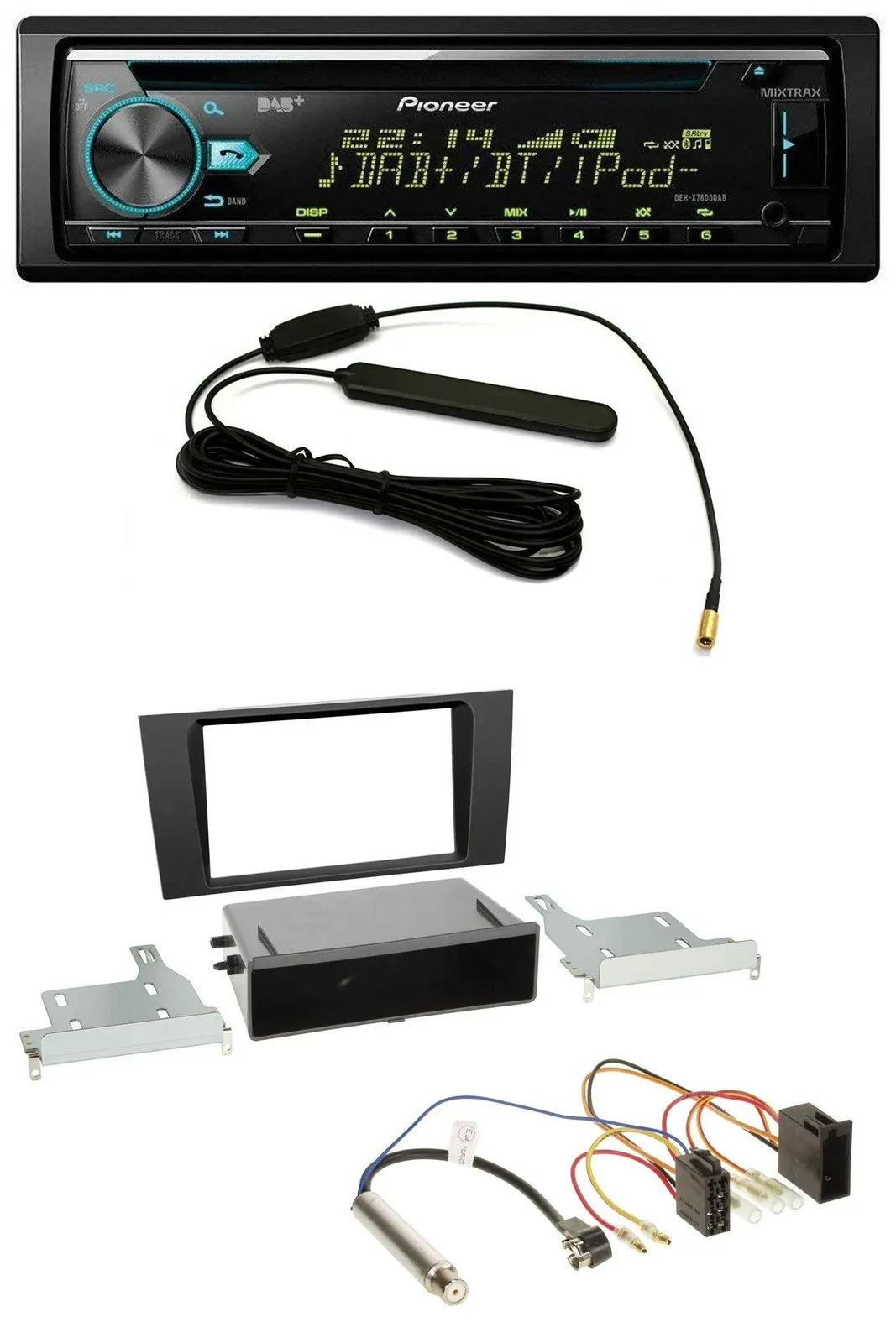 Pioneer CD MP3 AUX DAB USB Autoradio für Audi A4 (B5 1999-2001) Symphony