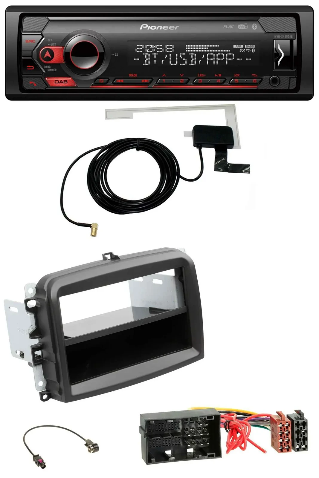 Автомагнитола Pioneer DAB, USB, MP3, Bluetooth для Fiat 500L (с 2012)