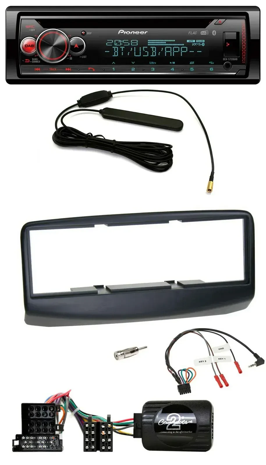 Автомагнитола для Fiat Multipla 2006–2010 Pioneer USB, DAB, Bluetooth, CD