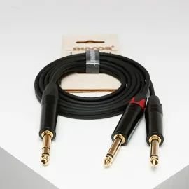 SHNOOR JS2JM-3m Y-кабель 6,3 мм стереоджек - 2 моно-джека 6,3 мм, 3м.