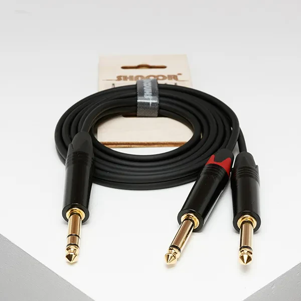 SHNOOR JS2JM-3m Y-кабель 6,3 мм стереоджек - 2 моно-джека 6,3 мм, 3м.