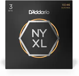 Струны для электрогитары D'Addario NYXL1046-3P 10-46, 3 комплекта