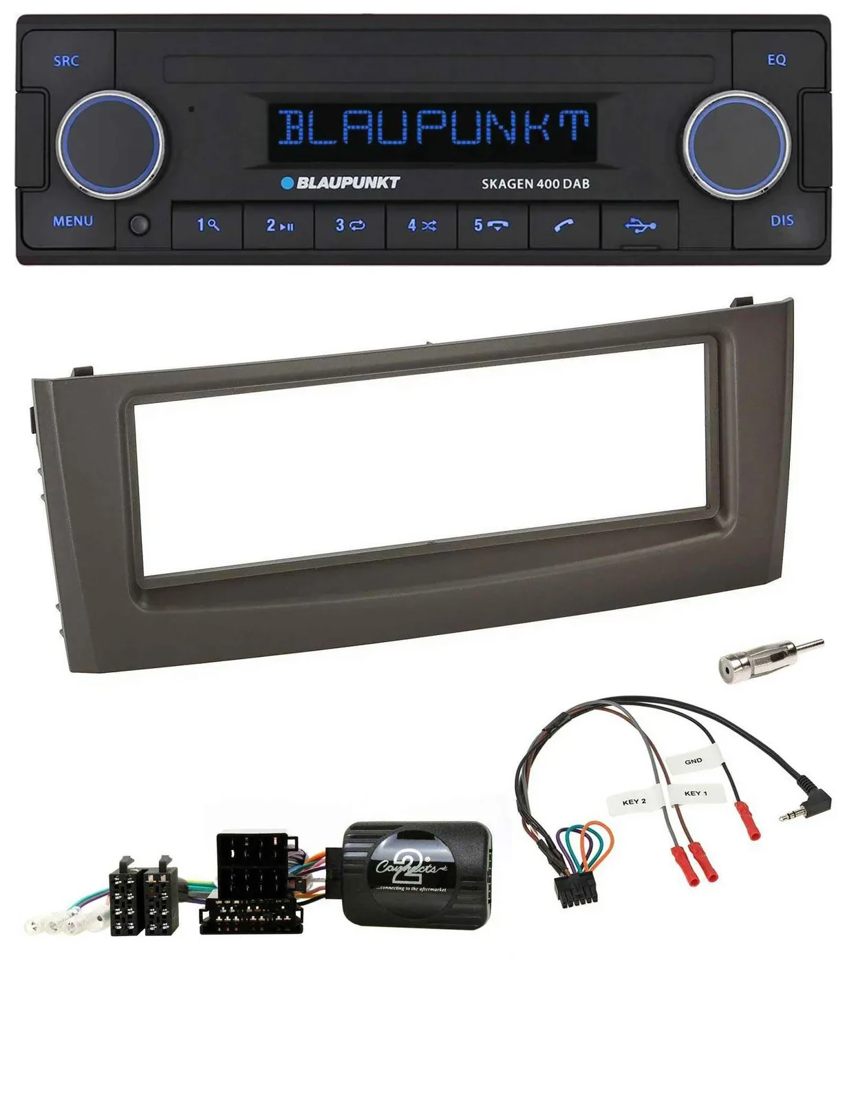 Blaupunkt DAB USB Bluetooth Lenkrad Autoradio für Fiat Grande Punto 06-10 schwar