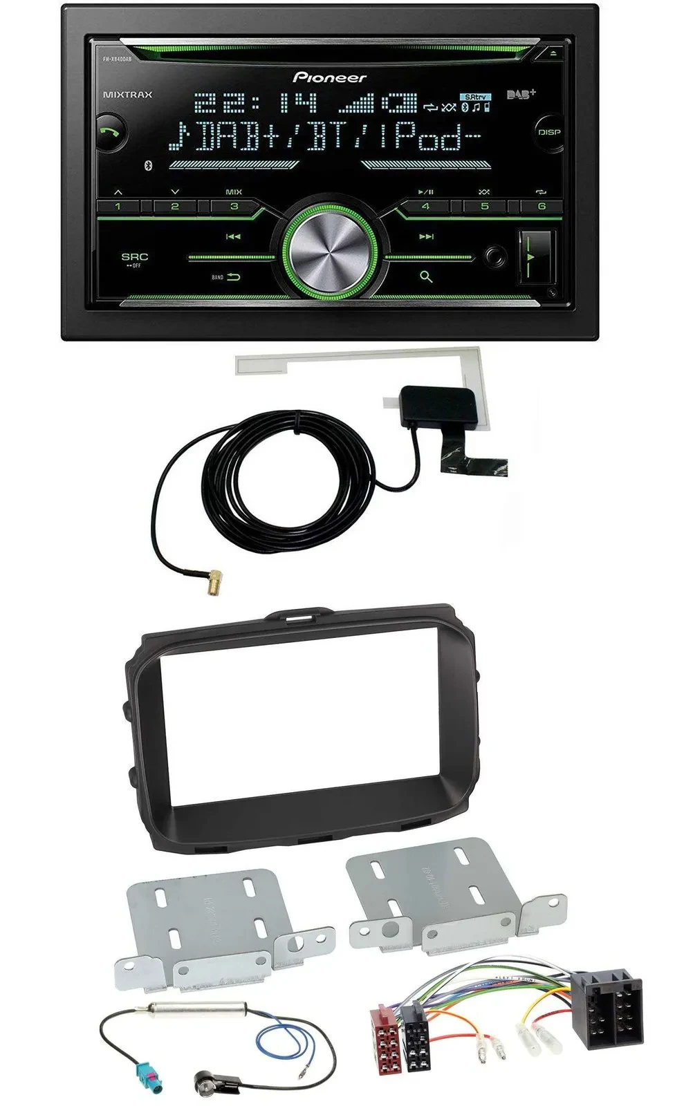 Автомагнитола для Alfa Romeo Giulietta 2013–2021 Pioneer 2DIN CD USB MP3 Bluetooth DAB ISO