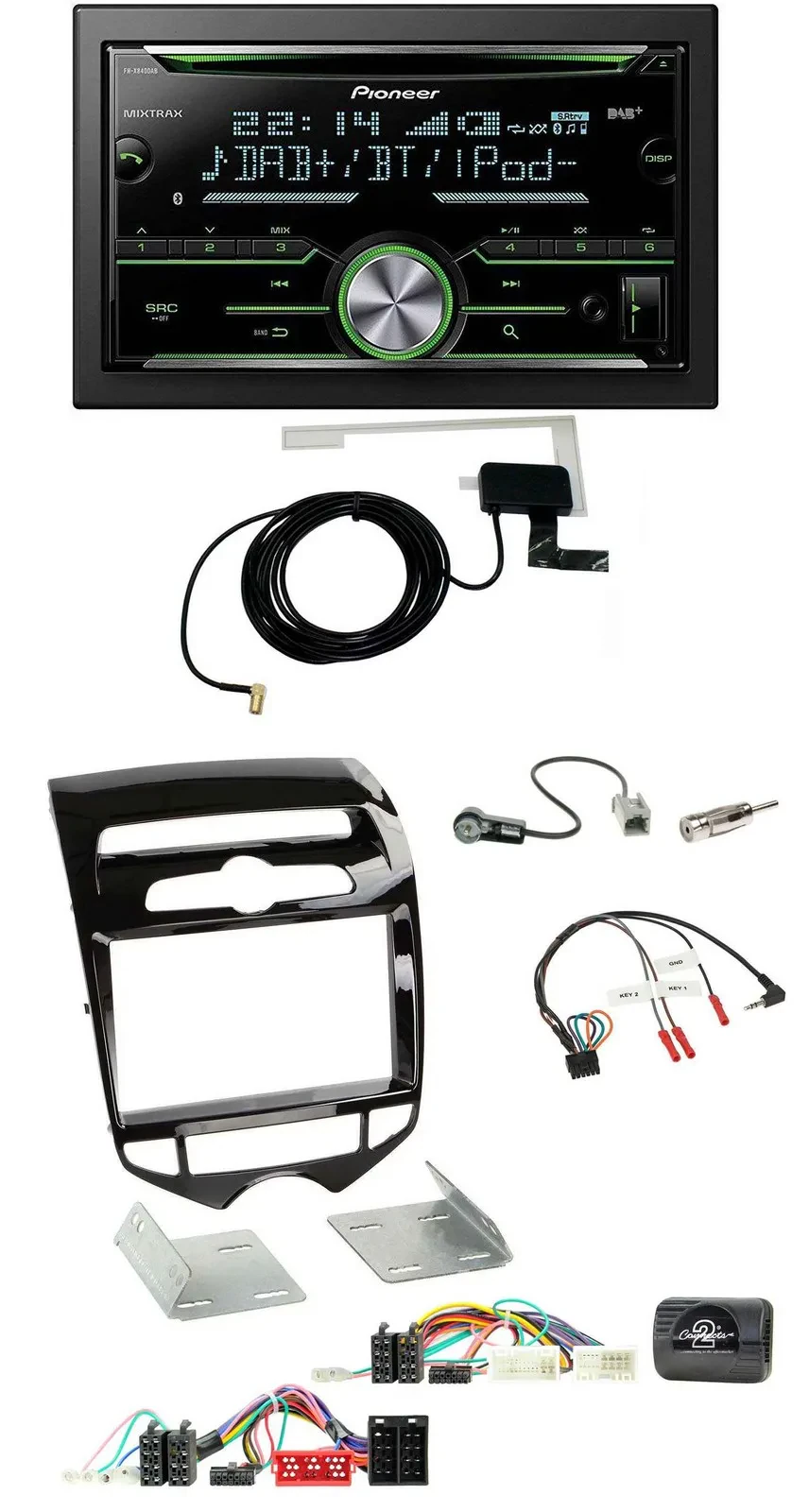 Pioneer CD USB Lenkrad Bluetooth 2DIN DAB Autoradio für Hyundai ix20 ab 10 autom